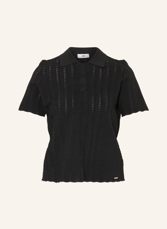 CINQUE Knitted polo shirt CIFLUTO BLACK