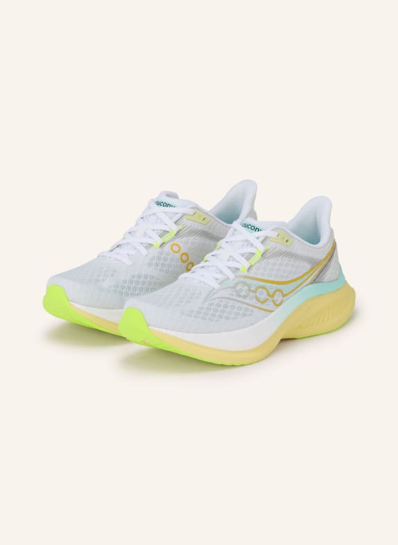 saucony Běžecké boty ENDORPHIN SPEED 5 BÍLÁ / NEONOVĚ ZELENÁ / TYRKYSOVÁ