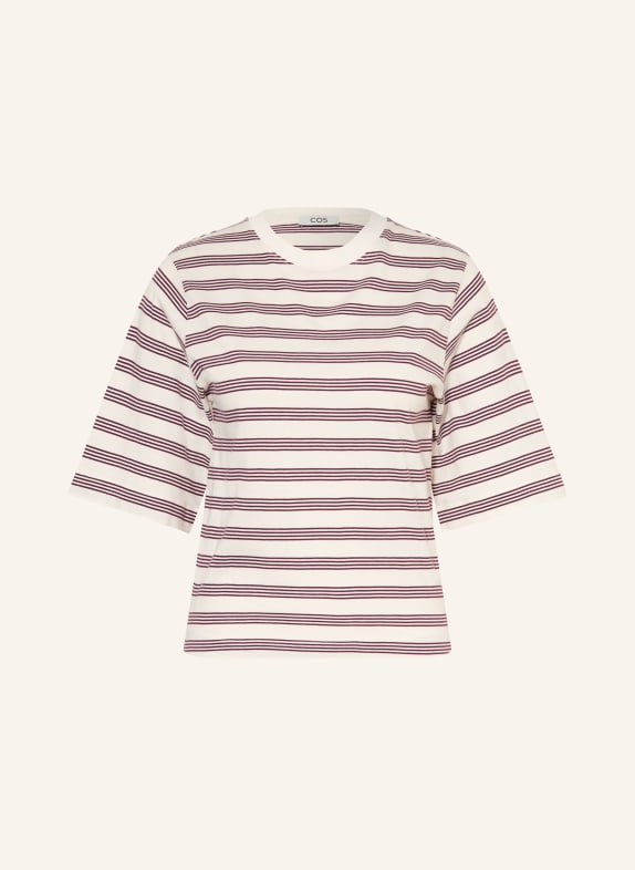 COS Tričko s 3/4 rukávem REŽNÁ / TMAVĚ ČERVENÁ