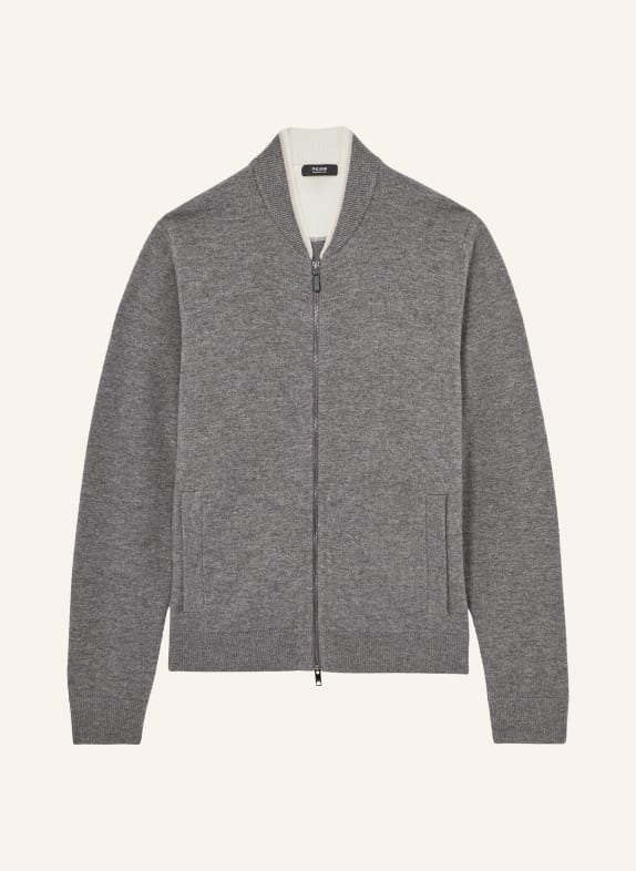 REISS Vest CLIFFORD DONKERGRIJS / CRÈME / WIT