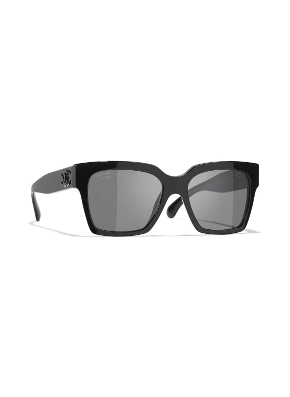 CHANEL Quadratische Sonnenbrille CH5557 SCHWARZ/ DUNKELGRAU POLARISIERT