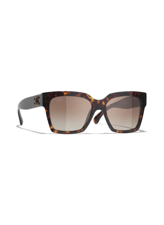 CHANEL Quadratische Sonnenbrille CH5557 HAVANA/ BRAUN POLARISIERT