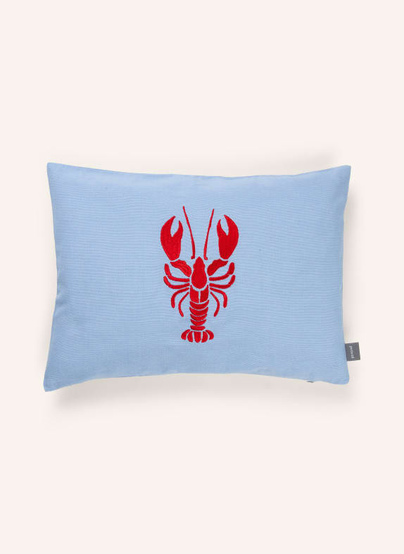 PAD Housse de coussin décorative PIMP BLEU CLAIR / ROUGE