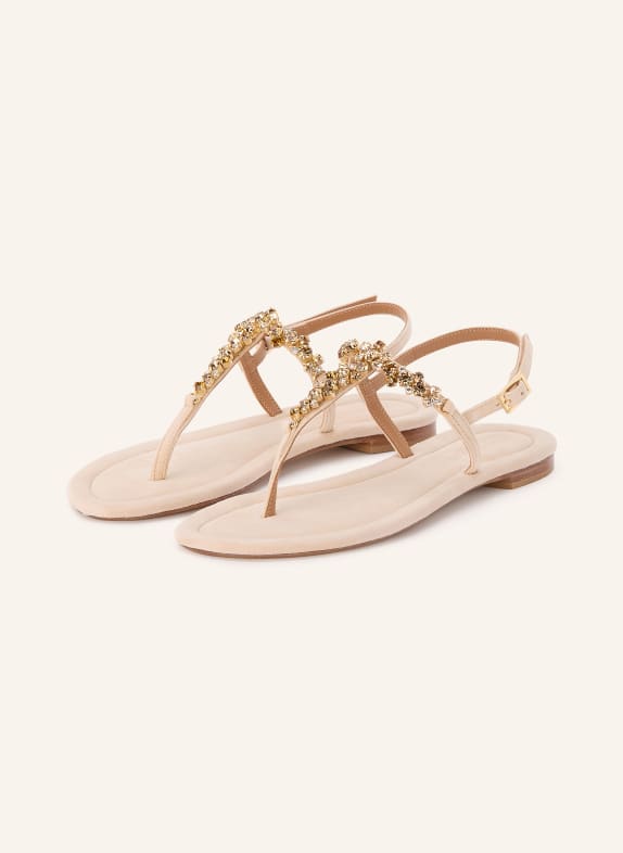 VIAMERCANTI Séparateur d'orteils avec pierres précieuses BEIGE