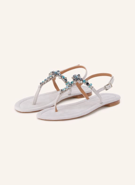 VIAMERCANTI Séparateur d'orteils avec pierres précieuses GRIS CLAIR