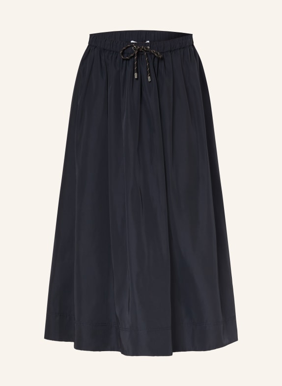 Veronica Beard Saténová sukně BATES TMAVĚ MODRÁ