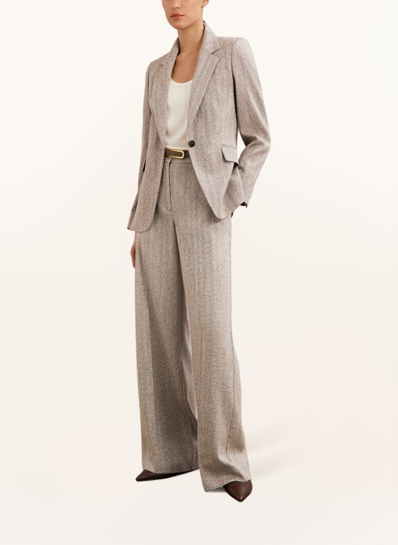 REISS Marlene-broek ISLA LICHTBRUIN / ECRU / DONKERGRIJS