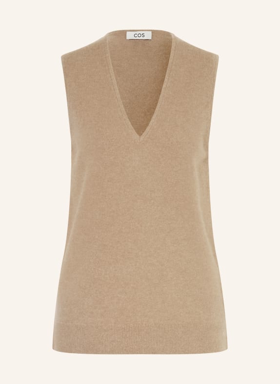 COS sleeveless sweater LIGHT BROWN