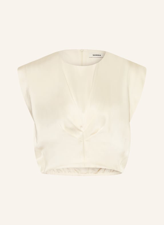 SANDRO Satynowa bluzka ECRU