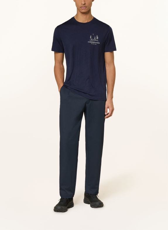 icebreaker Functioneel shirt MERINO 150 TECH LITE PEACEFUL PASS van merinowol DONKERBLAUW / ECRU