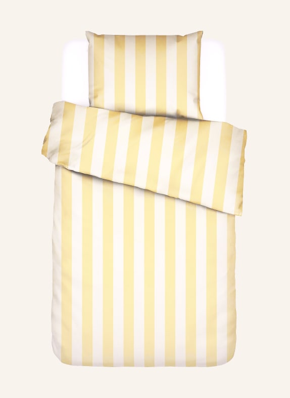 ESSENZA Pościel MINTE CIEMNOŻÓŁTY / KREMOWY