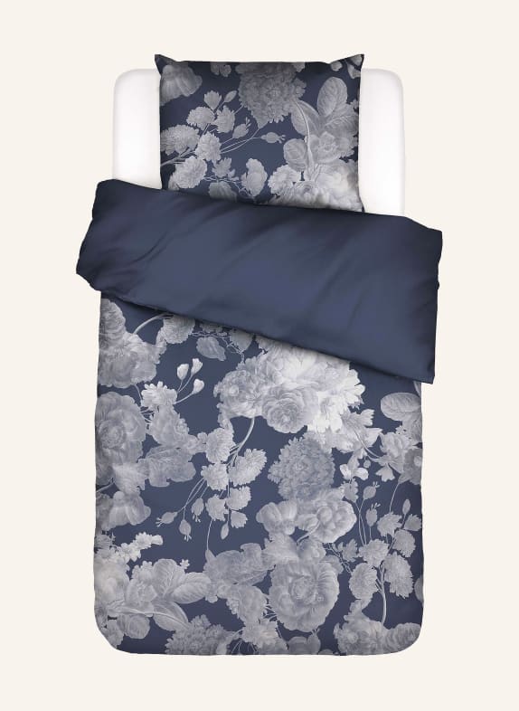 ESSENZA Bettwäsche EUNICE zum Wenden DUNKELBLAU / HELLGRAU / GRAU