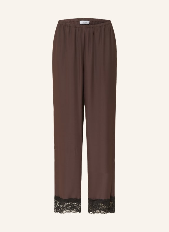 Stylein Hose MONTERONI mit Spitze DUNKELBRAUN