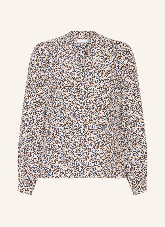 HOBBS Blůza MILA KRÉMOVÁ / TMAVĚ HNĚDÁ / PETROLEJOVÁ