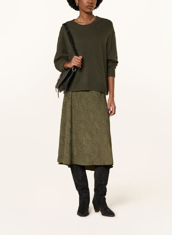 ba&sh Jacquard-nederdel RISTA KHAKI
