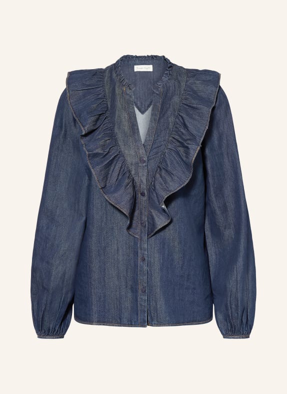 Phase Eight Džínová halenka ALEXIA s volány TMAVĚ MODRÁ