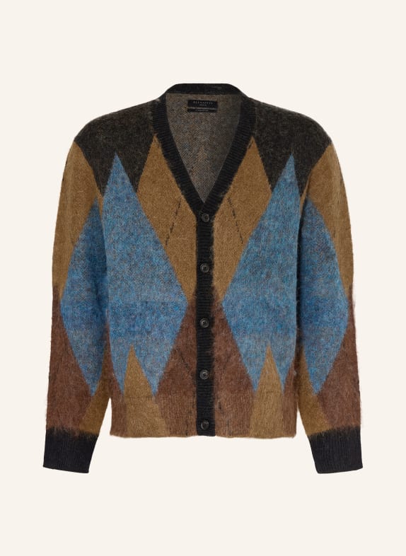 ALLSAINTS Sweter BERNIE BRĄZOWY / NIEBIESKI / CZARNY