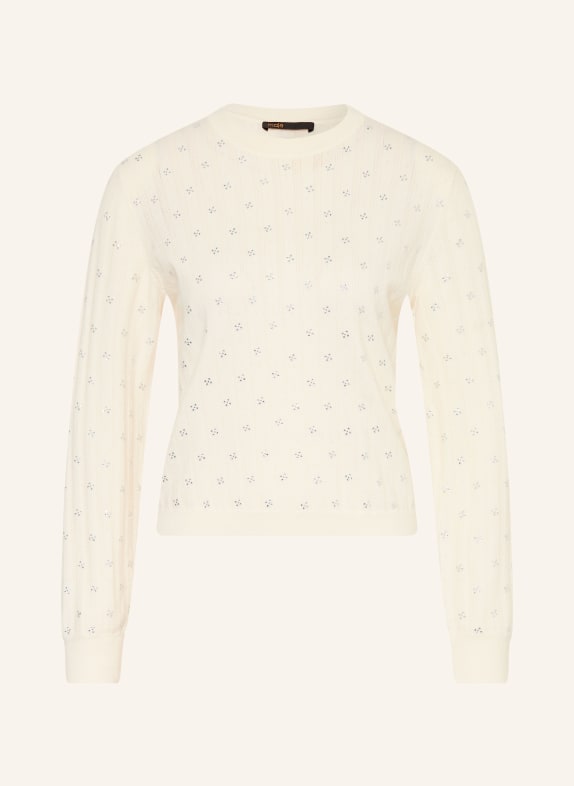 maje Pullover mit Schmucksteinen ECRU