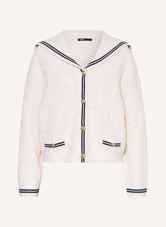maje Strickjacke ECRU / DUNKELBLAU