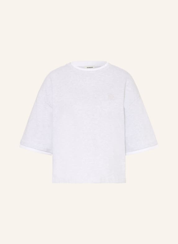 SANDRO T-Shirt HELLGRAU / WEISS