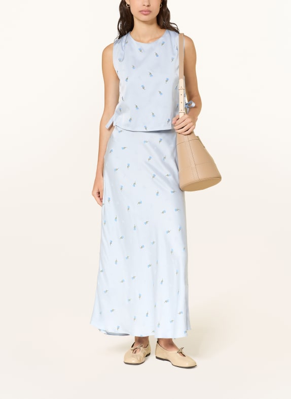 CLAUDIE PIERLOT Satinrock HELLBLAU
