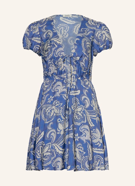 SANDRO sukienka NIEBIESKI / ECRU