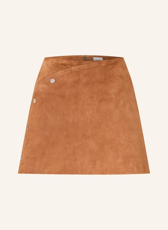 CLAUDIE PIERLOT Lederrock CAMEL