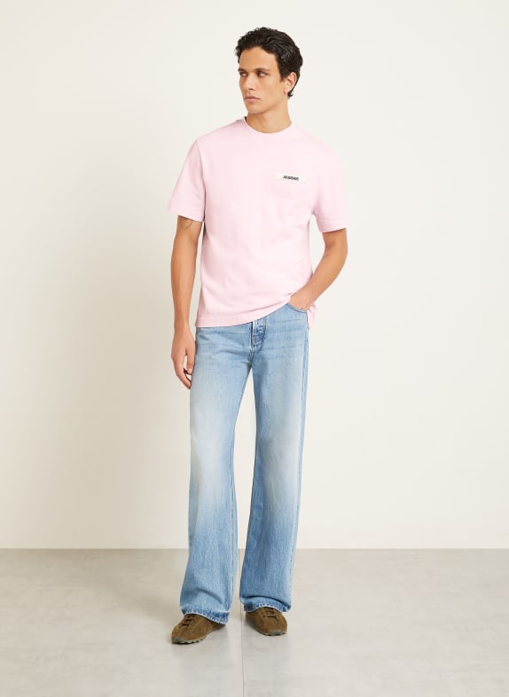 JACQUEMUS T-Shirt LE TSHIRT GROS GRAIN ROSA