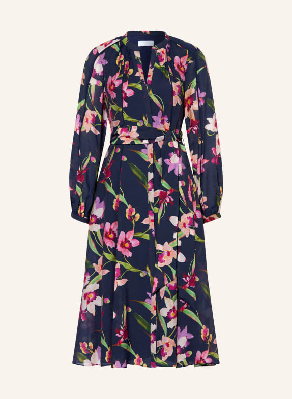 HOBBS Šaty PIPPA TMAVĚ MODRÁ / FIALOVÁ / ZELENÁ