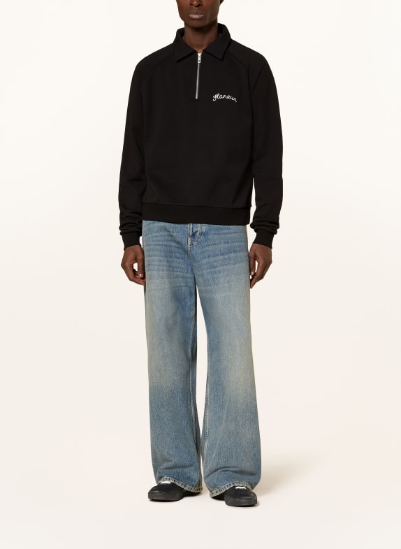 FLÂNEUR Sweatpolo SIGNATURE ZWART / WIT