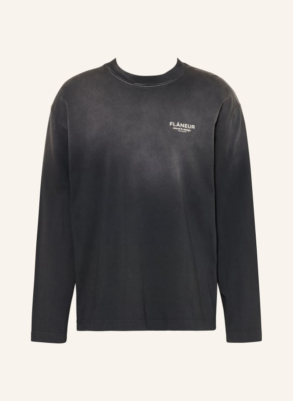 FLÂNEUR Oversized-Longsleeve SOUND & DESIGN DUNKELGRAU / GRAU / WEISS