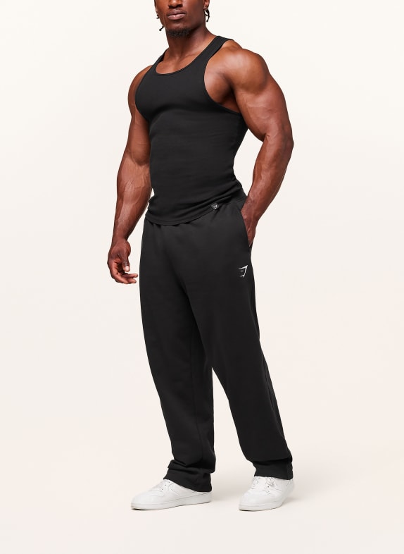 GYMSHARK Tank Top RIBBED SCHWARZ