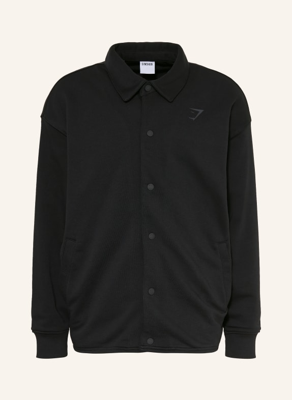 GYMSHARK Oversized-Sweatjacke POWER COACH SCHWARZ