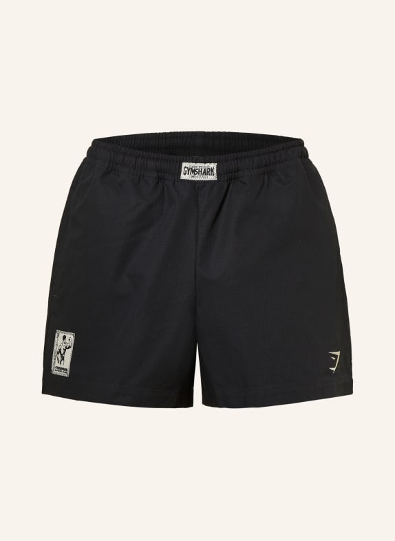 GYMSHARK Trainingsshorts PUMPER SCHWARZ