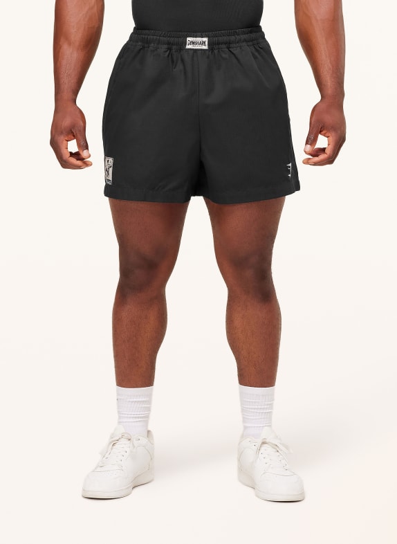 GYMSHARK Trainingsshorts PUMPER SCHWARZ
