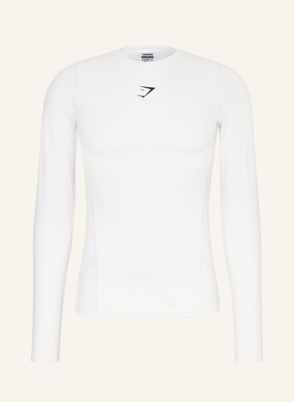 GYMSHARK Longsleeve ELEMENT WEISS