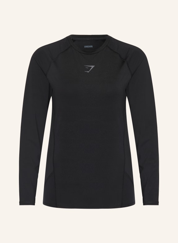 GYMSHARK Longsleeve ELEMENT SCHWARZ