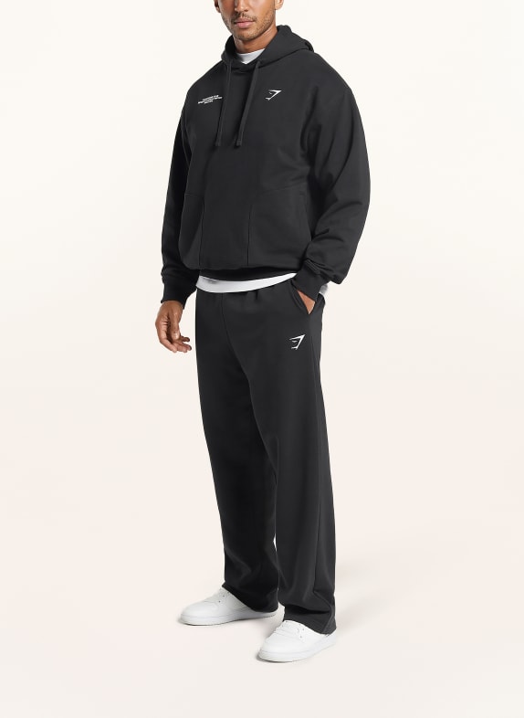 GYMSHARK Sweat à capuche oversize CONDITIONING CLUB NOIR