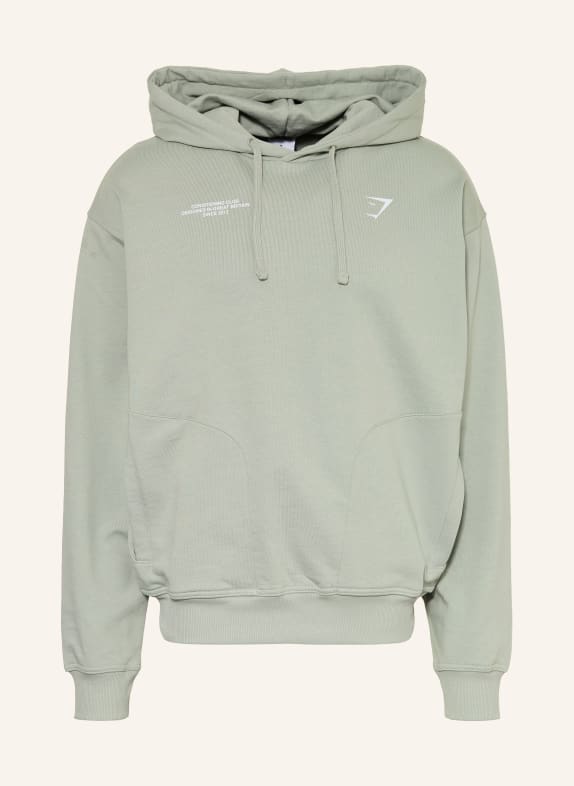 GYMSHARK Oversized-Hoodie CONDITIONING CLUB HELLGRÜN