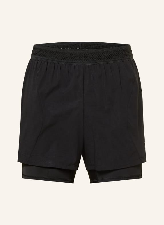 GYMSHARK 2-in-1-Laufshorts BETTER LEVEL SCHWARZ