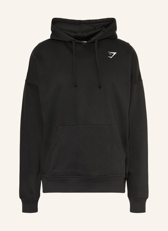 GYMSHARK Oversized-Hoodie CREST SCHWARZ