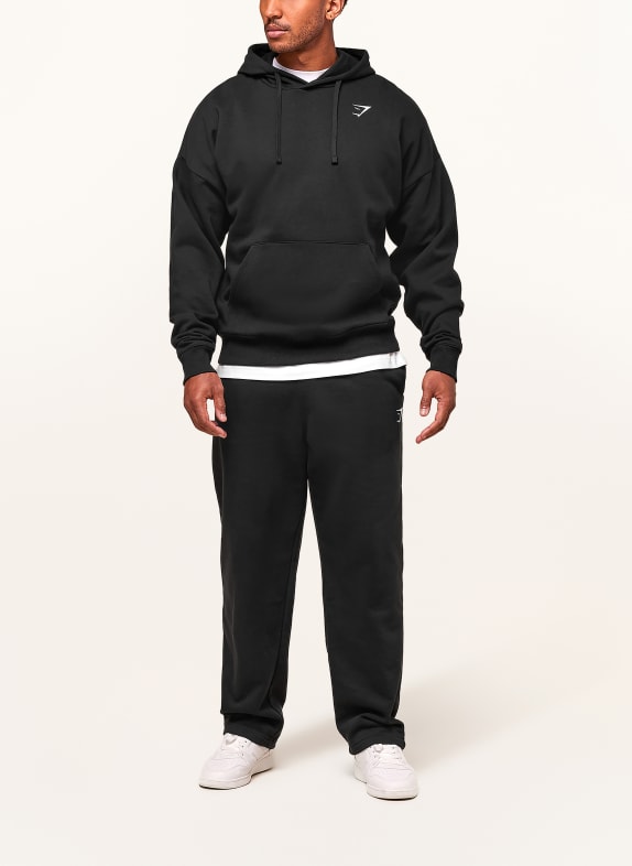 GYMSHARK Oversized-Hoodie CREST SCHWARZ