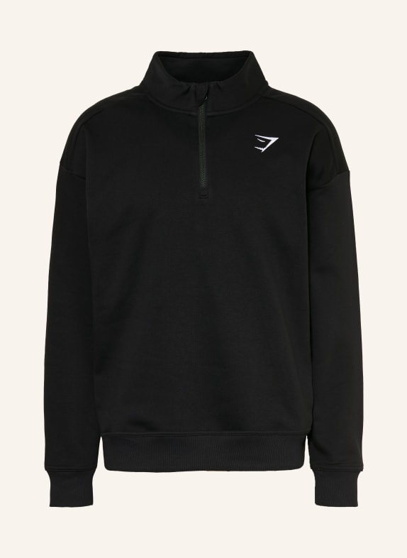 GYMSHARK Sweat-Troyer CREST SCHWARZ