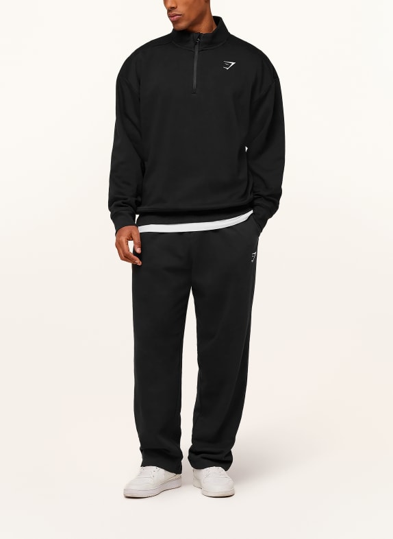 GYMSHARK Sweat-Troyer CREST SCHWARZ