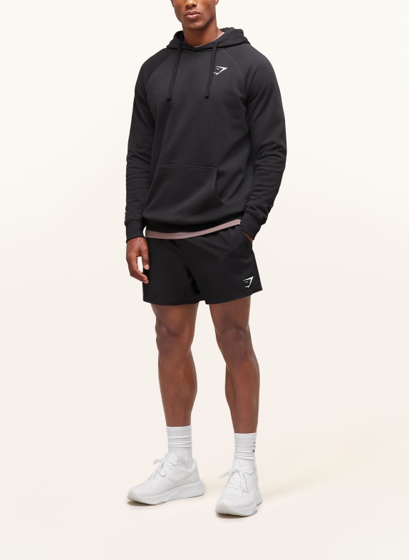 GYMSHARK Hoodie CREST SCHWARZ