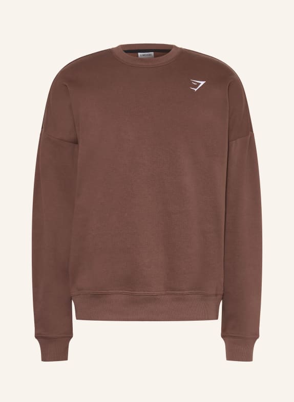GYMSHARK Oversized-Sweatshirt CREST BRAUN