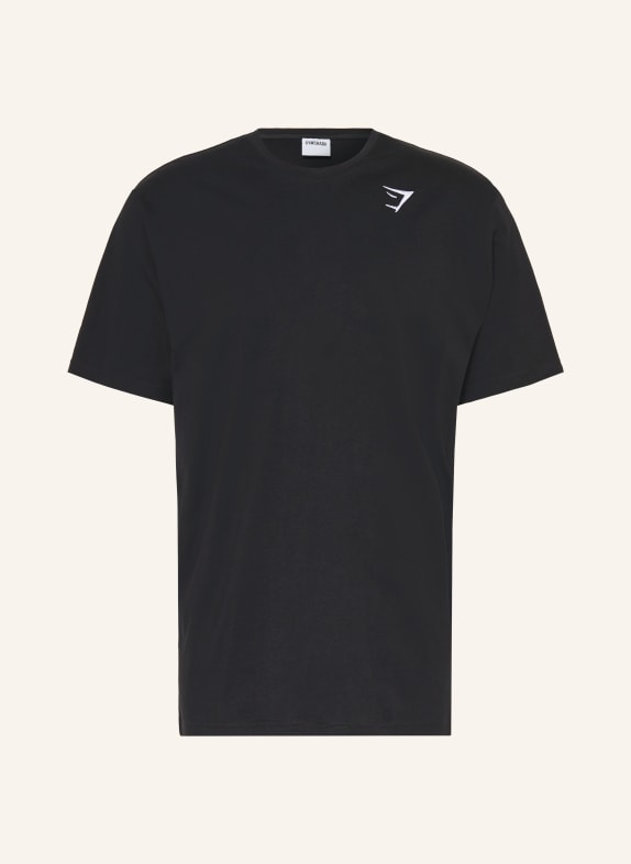 GYMSHARK T-Shirt CREST SCHWARZ