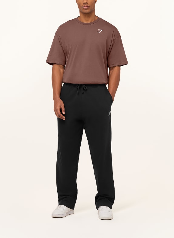 GYMSHARK Oversized-Shirt CREST BRAUN