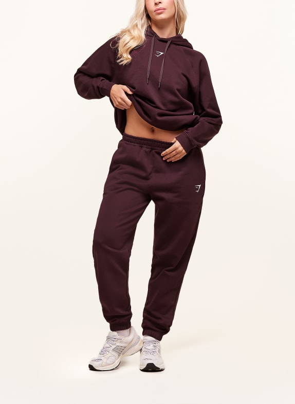 GYMSHARK Oversized-Hoodie DUNKELROT
