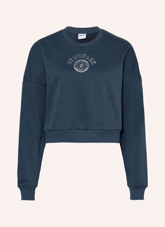 GYMSHARK Sweatshirt GFX WORN CREST DUNKELBLAU